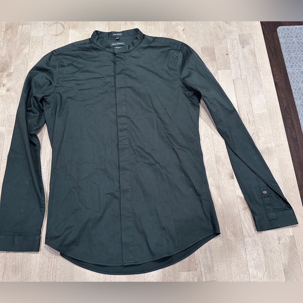 Black Modern Fit Dress Shirt